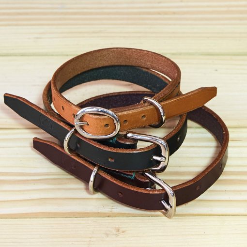 Selection of English Bridle Leather Dog Collars